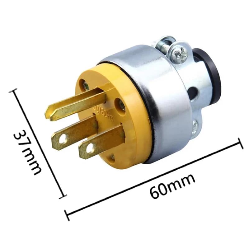 1 pièce Connecteur américain L5-15P L5-15R 15A, prise mâle/femelle tripolaire câblée, anti-déconnexi