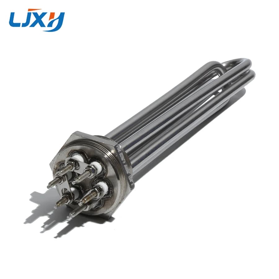 LJXH 304 acier inoxydable 220V/380V DN32(41mm) élément chauffant d'eau tubulaire 3KW/4.5KW/6KW/9KW/1