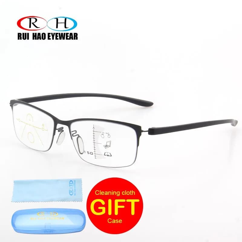 Lunettes progressives Anti-rayons bleus, pour lecture presbytie, monture à la mode, verres transpare
