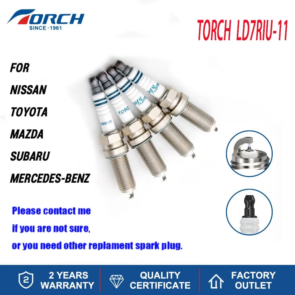 (Pack de 4-8) Voiture ci-après les Bougies d'allumage Iridium Power TORCH LD7RIU-11 pour Toyota Niss