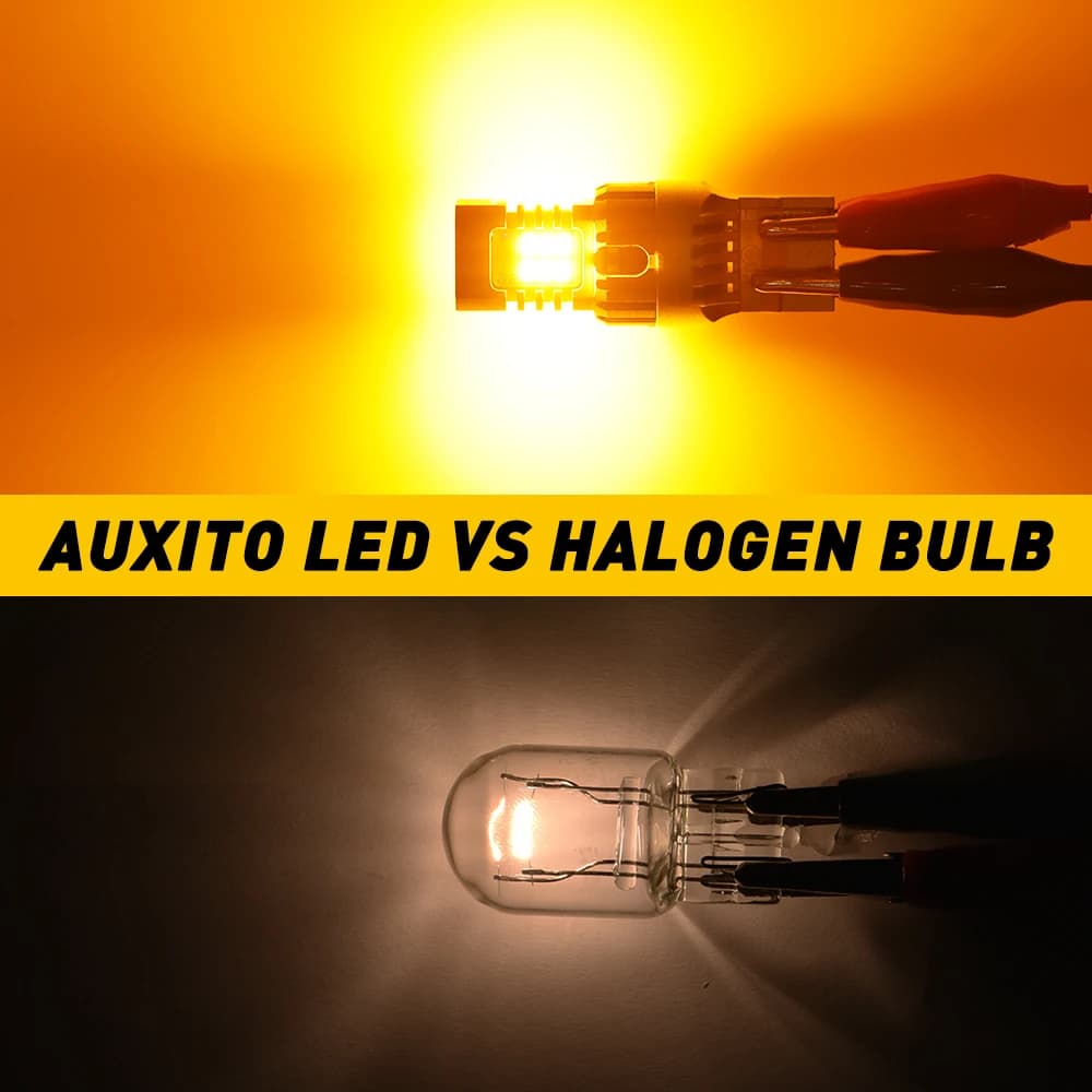 AUXITO 2 pièces T20 W21W WY21W LED sans Hyper Flash 7440 7440NA LED clignotants ampoules Canbus sans