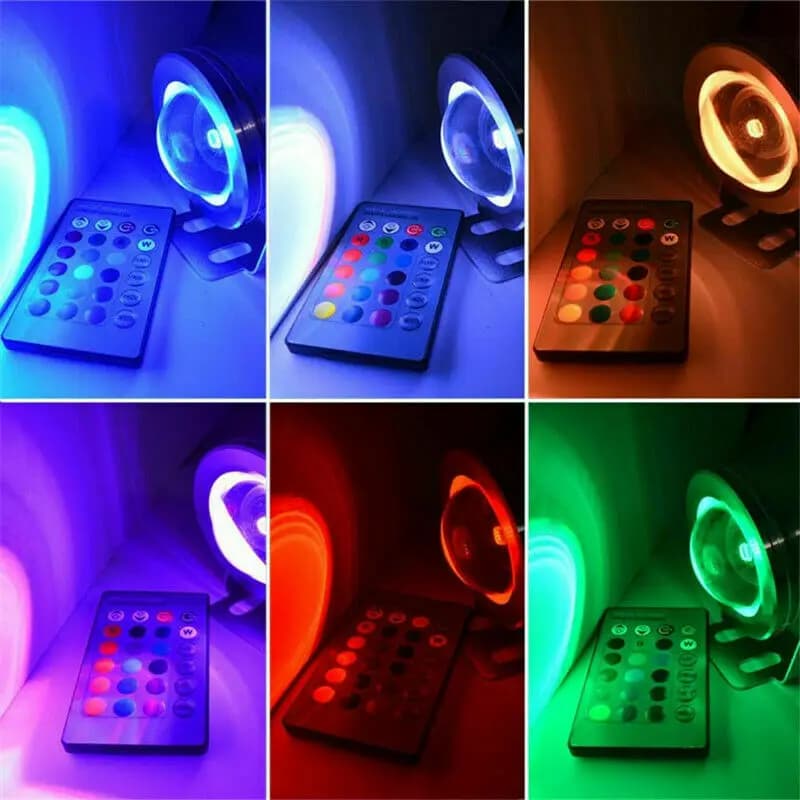 Projecteur LED RGB étanche, 10W 15W, pour fontaine, piscine, aquarium, 85-265V, prise EU/US, lampe d