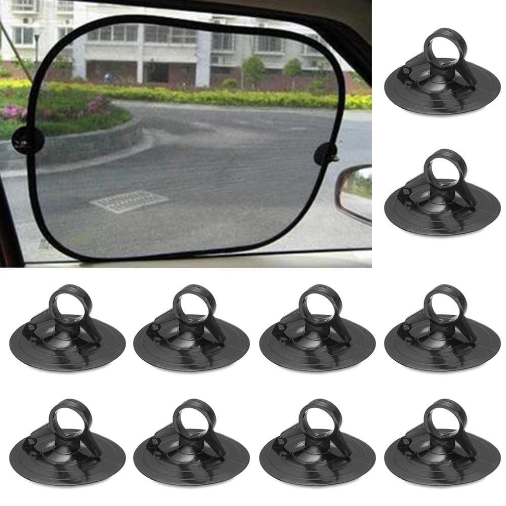 Ventouse en caoutchouc transparent pour pare-soleil de voiture, ventouse noire, crochet en PVC, 45mm