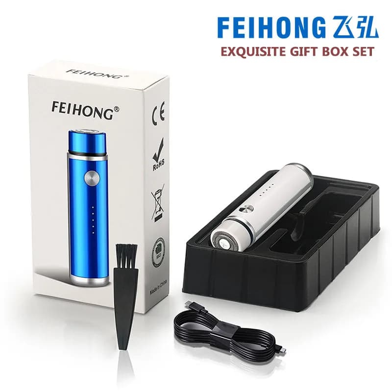 Mini rasoir électrique pour hommes, rasoir électrique Portable, couteau à barbe, chargeur USB, rasoi