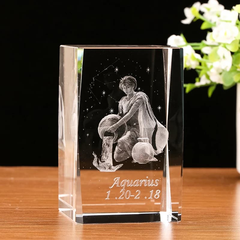 Cadre Photo carré personnalisé en cristal avec amour, Cube en verre, permettant d'économiser des Pho