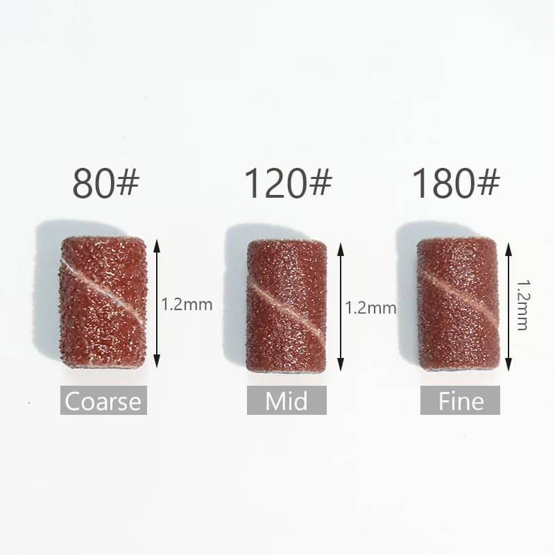100/50/25 pièces bandes d'anneau de ponçage des ongles manucure électrique forets à ongles 80/120/18