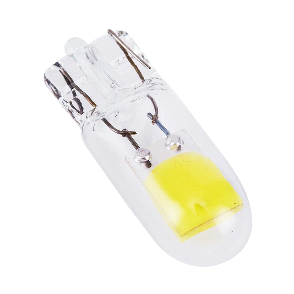 W5w LED T10 Sapphire COB lumière de voiture 200LM Super lumineux sans pilote polarité libre cale dôm