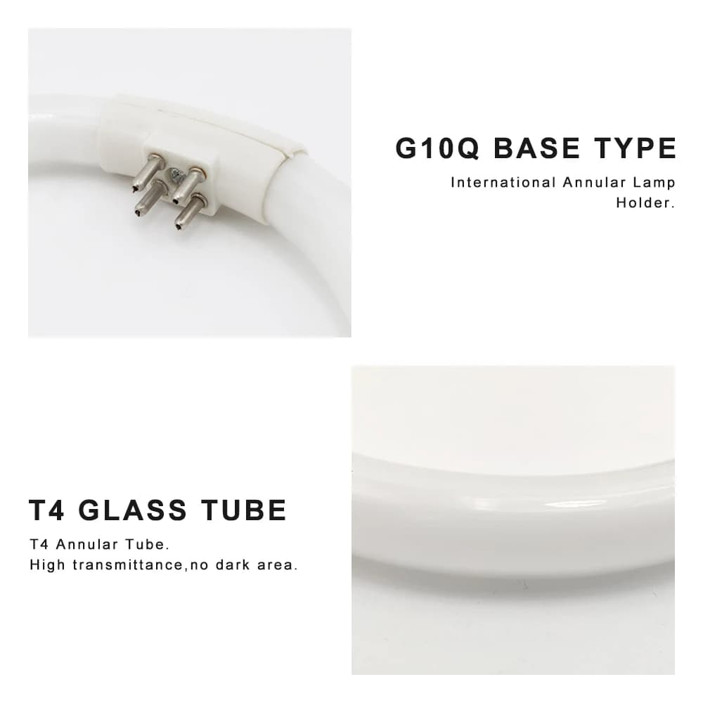 Tubes annulaires lumineux tri-phosphore, loupe, Tube circulaire, lampe fluorescente, anneau lumineux