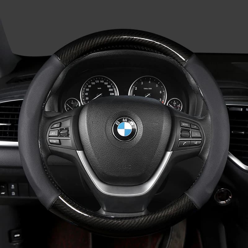 Juste de Volant de Voiture en Cuir de 38cm 15 Pouces, pour BMW Série 1 2 3 4 5 6 7 Z E46 E90 E87 F20