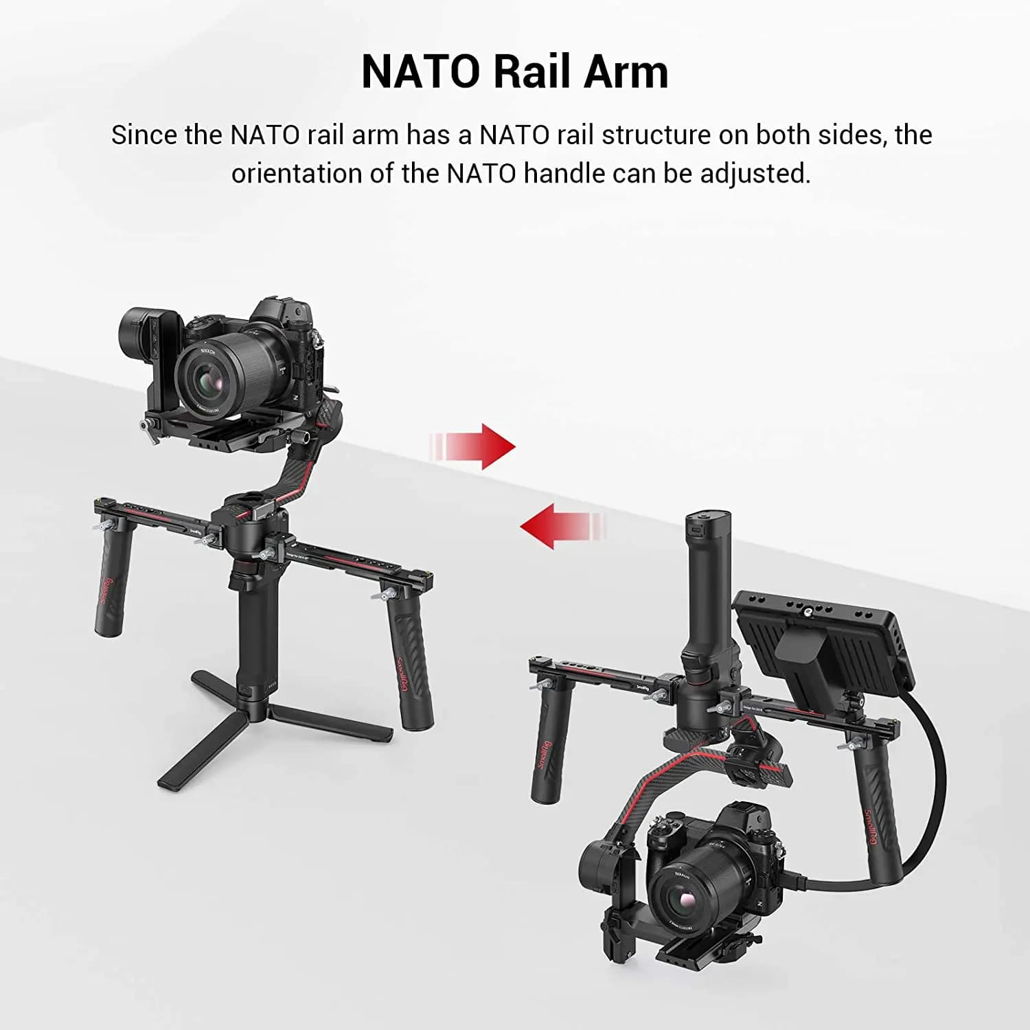 SMALLRIG – sangle de poignée réglable, double poignée pour DJI RS3/RS3 Pro/RS4 Pro, stabilisateur de