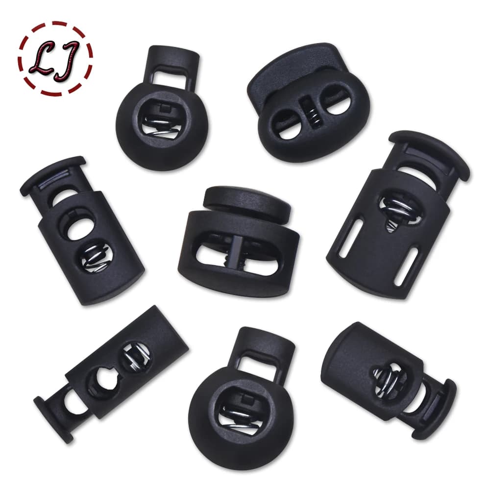 Bouchon de fermeture en plastique, 10 pièces, clip à bascule, bouton de construction noir givre Lumi