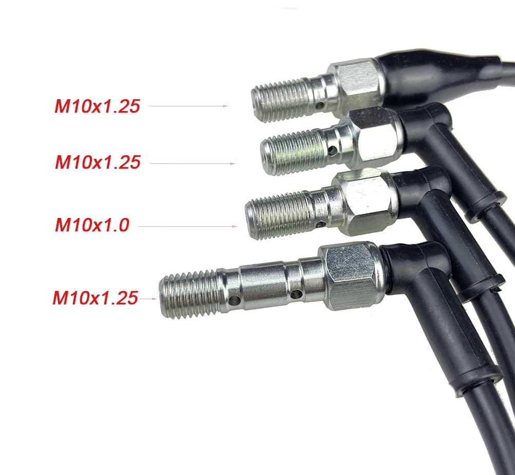 Interrupteur de lumière de pression de frein à Double boulon Banjo hydraulique pour moto M10 x 1.25m