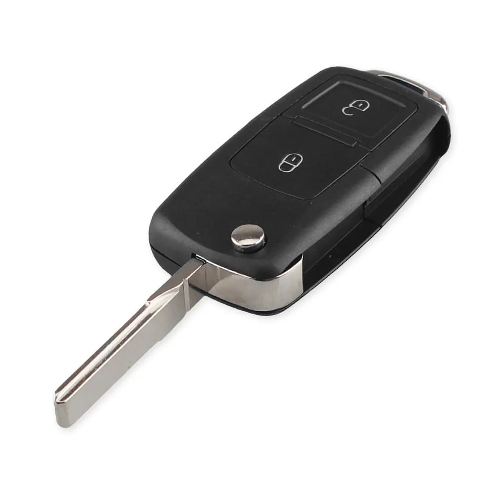 KEYYOU – clé télécommande de voiture pliante à 2/3 boutons, coque à rabat pour Volkswagen VW Polo Pa