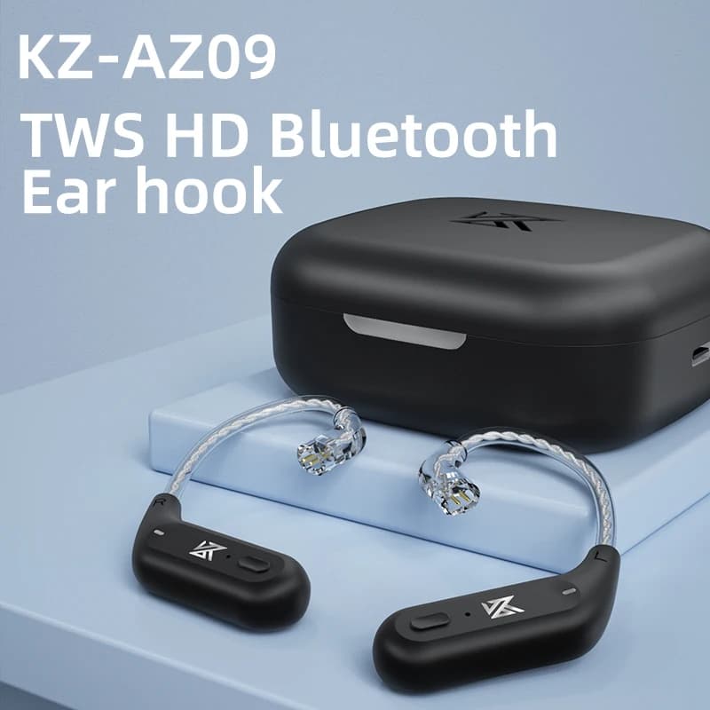 KZ AZ09 HD Bluetooth crochet d'oreille câble de casque câble de mise à niveau sans fil HIFI avec étu