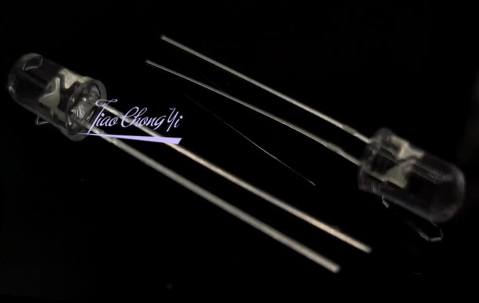 10 pièces UV 365nm Diode LED DIP 3mm 5mm Diodes clair UV LED Ultraviolet Kit de LED Ultraviolet