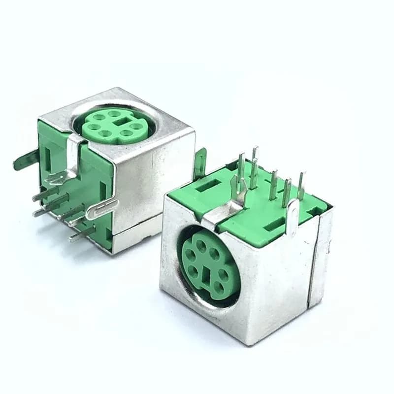 10 pièces prise de clavier PS2 6P violet vert prise de souris connecteur à 6 broches