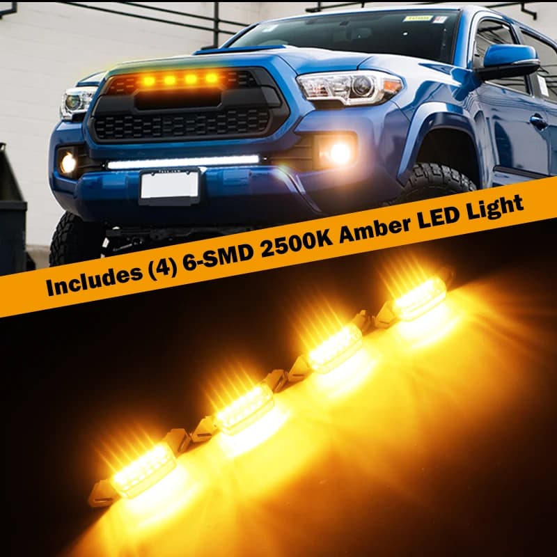 IJDM-Éclairage de calandre LED style Raptor, assemblages de montage en tissu, pour Toyota Keepoma 20