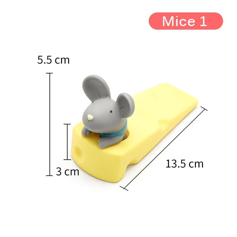 NAIERDI mignon butée de porte dessin animé créatif Silicone porte butoir support jouets de sécurité 