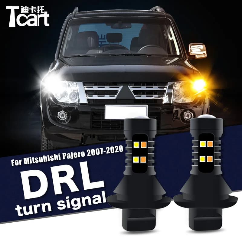 Clignotant LED pour Mitsubishi Pajero Montero Shogun V80/ NS, accessoires de voiture, feux diurnes D