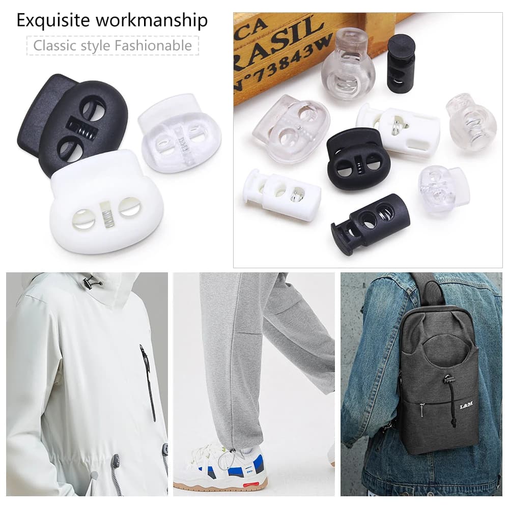 Bouchon de fermeture en plastique, 10 pièces, clip à bascule, bouton de construction noir givre Lumi