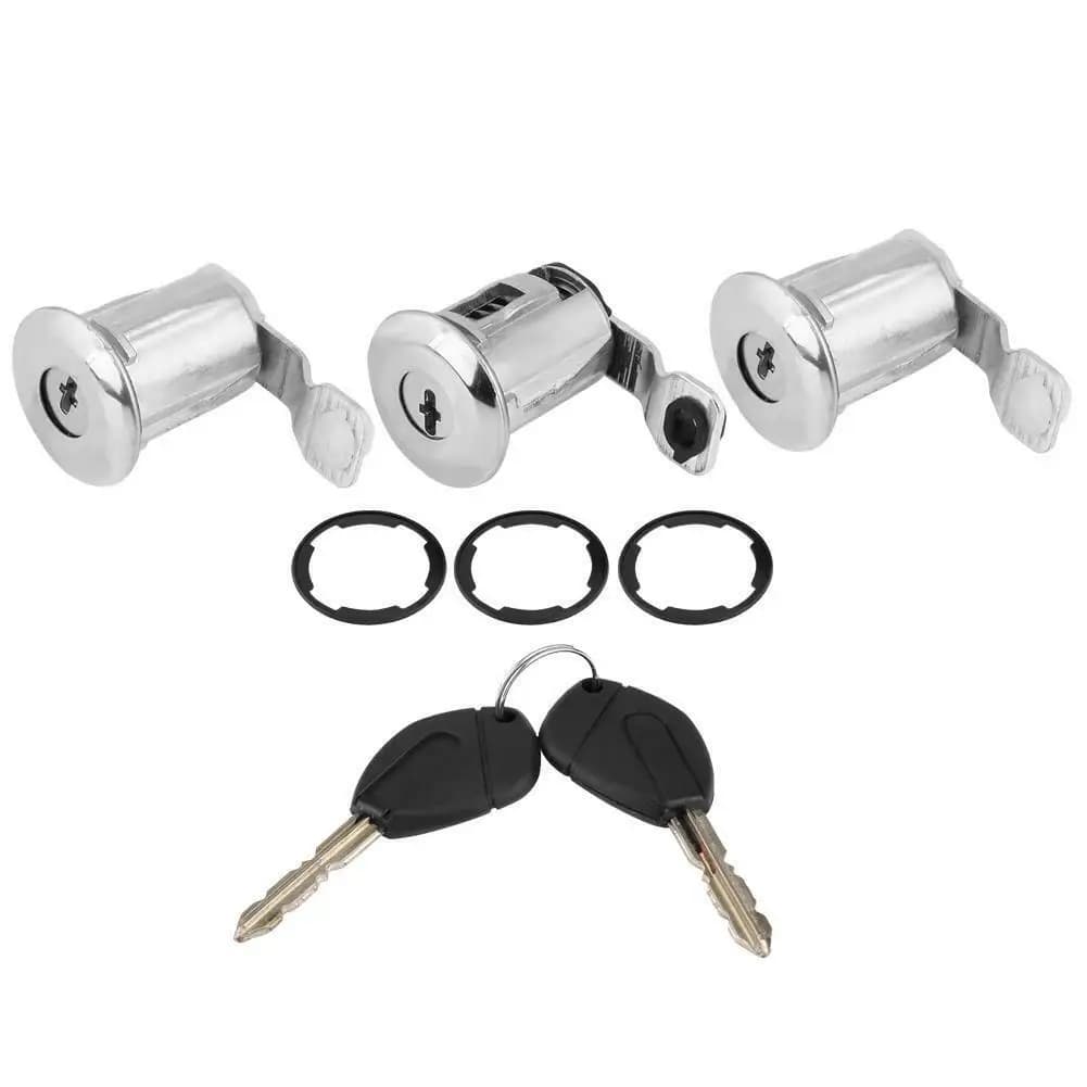 Jeu de cylindres de serrure de porte à baril 9170G3 252522, avec 2 clés, pour Peugeot et citroën Par