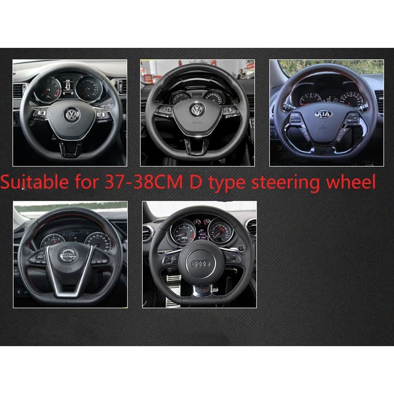 Housse de volant de voiture en cuir PU de Type D, pour Nissan x-trail Qashqai Rogue Sport Rogue 2017
