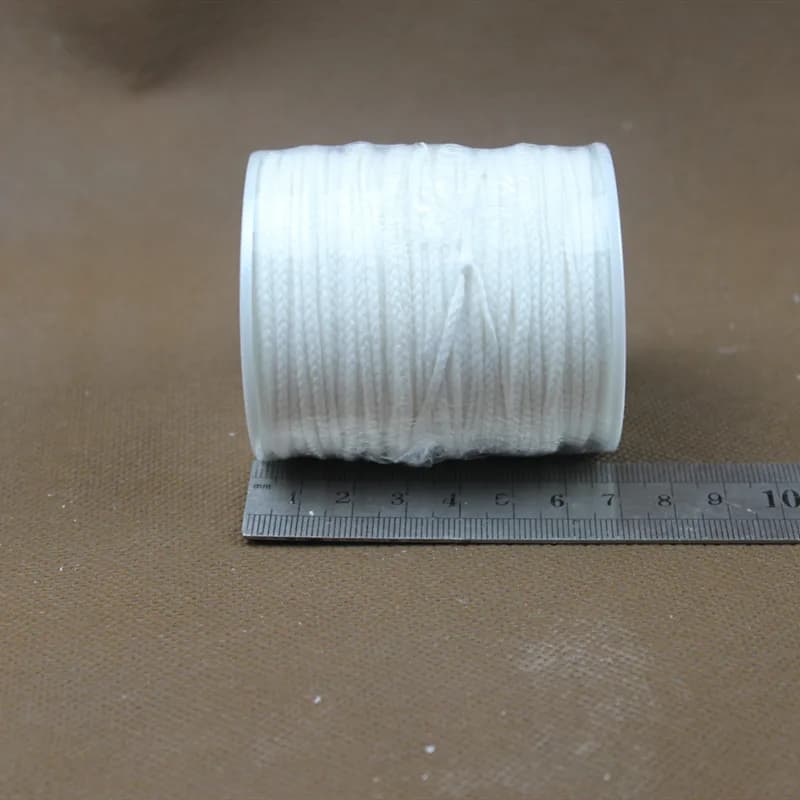 Mèche de bougie blanche en coton tissé, 61 mètres/rouleau, bobine, matériel de fabrication de bougie