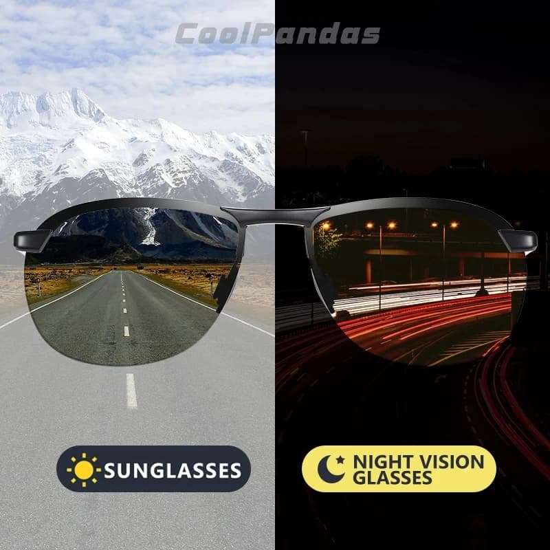 Marque Design photochromique lunettes De soleil polarisées hommes jour lunettes De Vision nocturne p