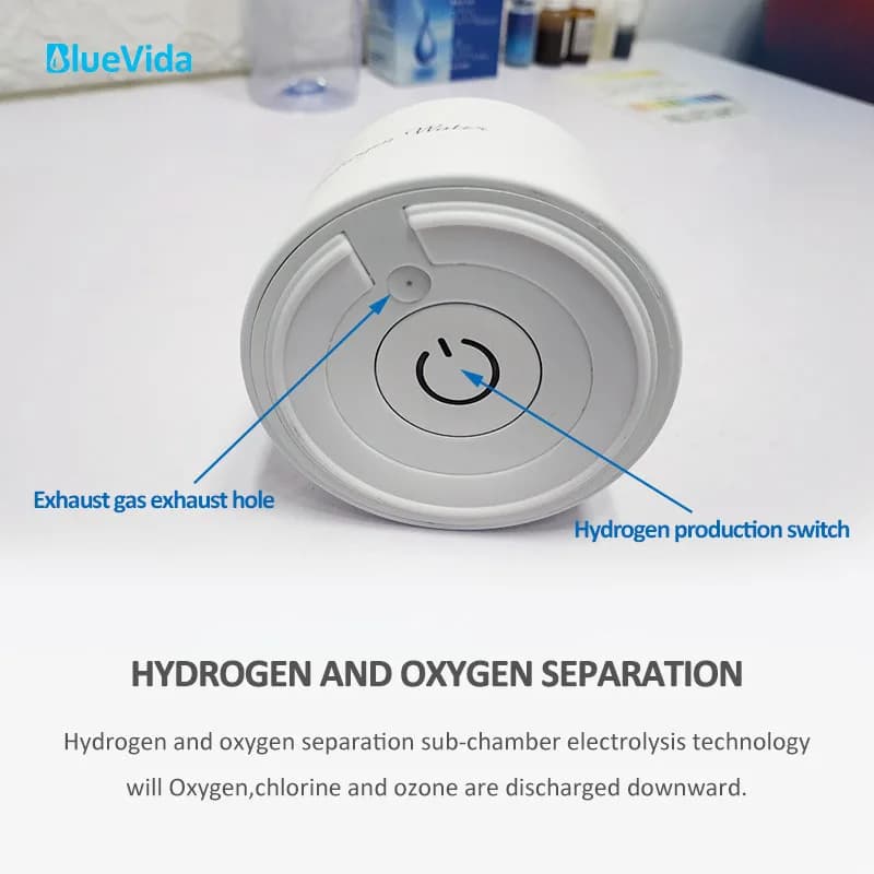 Max 3000ppb Bluevida générateur de bouteille d'eau d'hydrogène Anti-âge 3000mAh grande capacité long