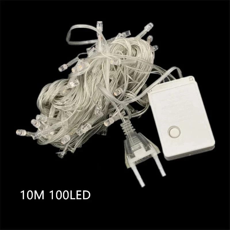 Guirlande lumineuse LED 100 LED 10M 110V/220V, étanche, pour Noël, arbre de Noël, chaîne lumineuse f