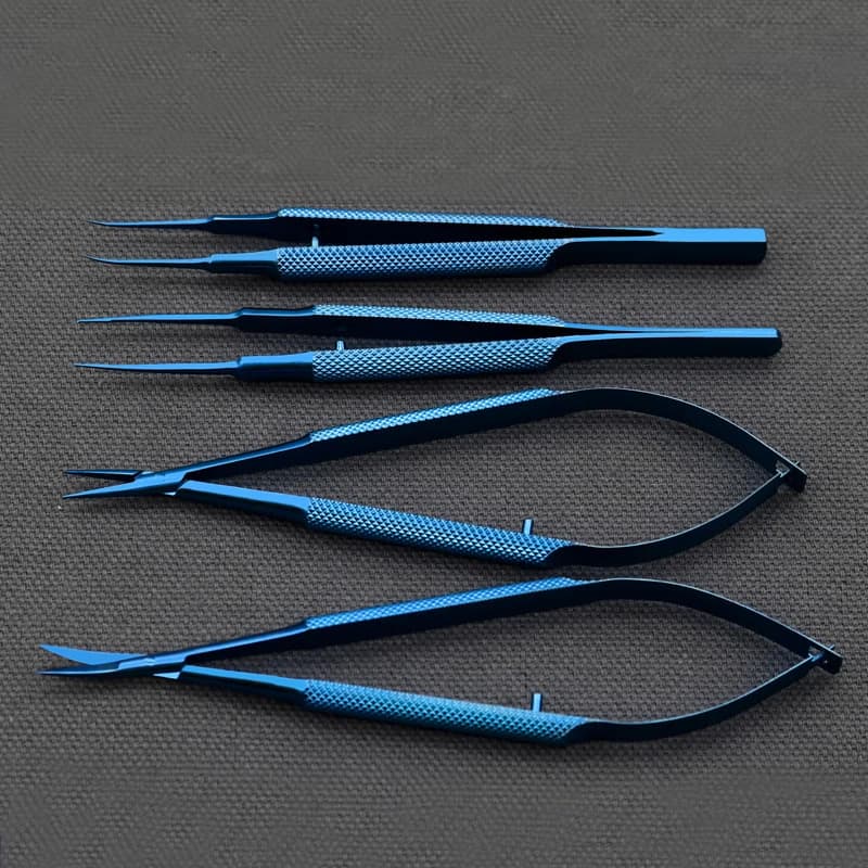 Kit d'instruments de microproporpour personnes âgées, ciseaux porte-aiguille, pinces, 14cm