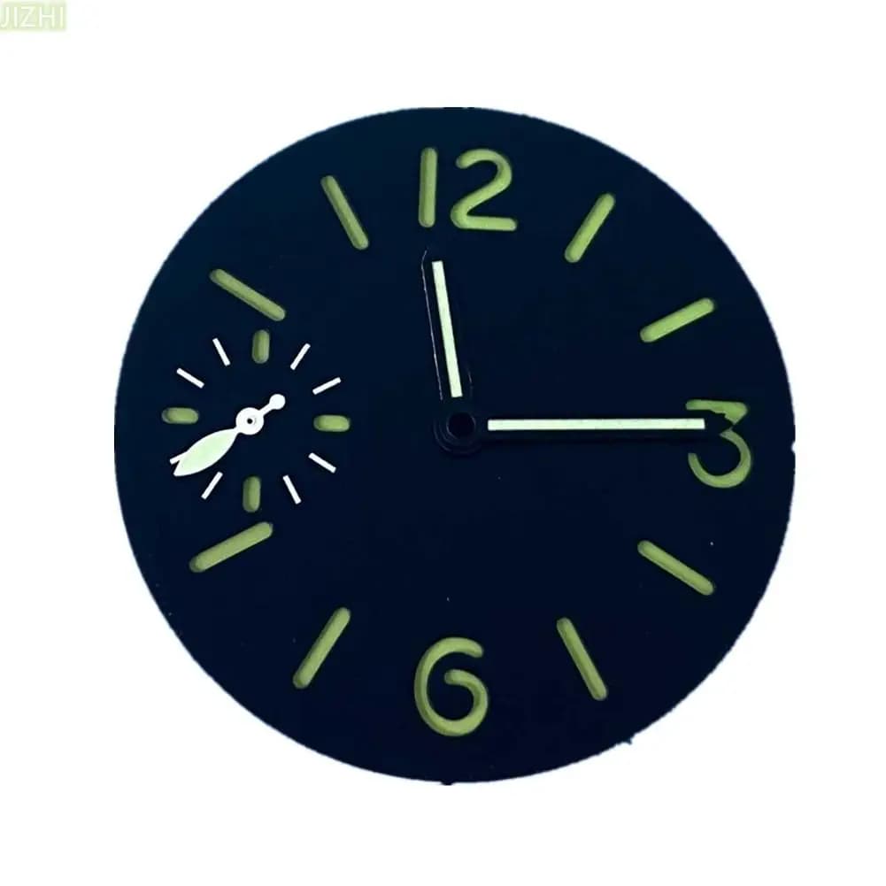 Cadran de montre lumineux vert en option, 34.5mm, Orange/vert/blanc, pour mouvement ETA 6497/ST3600