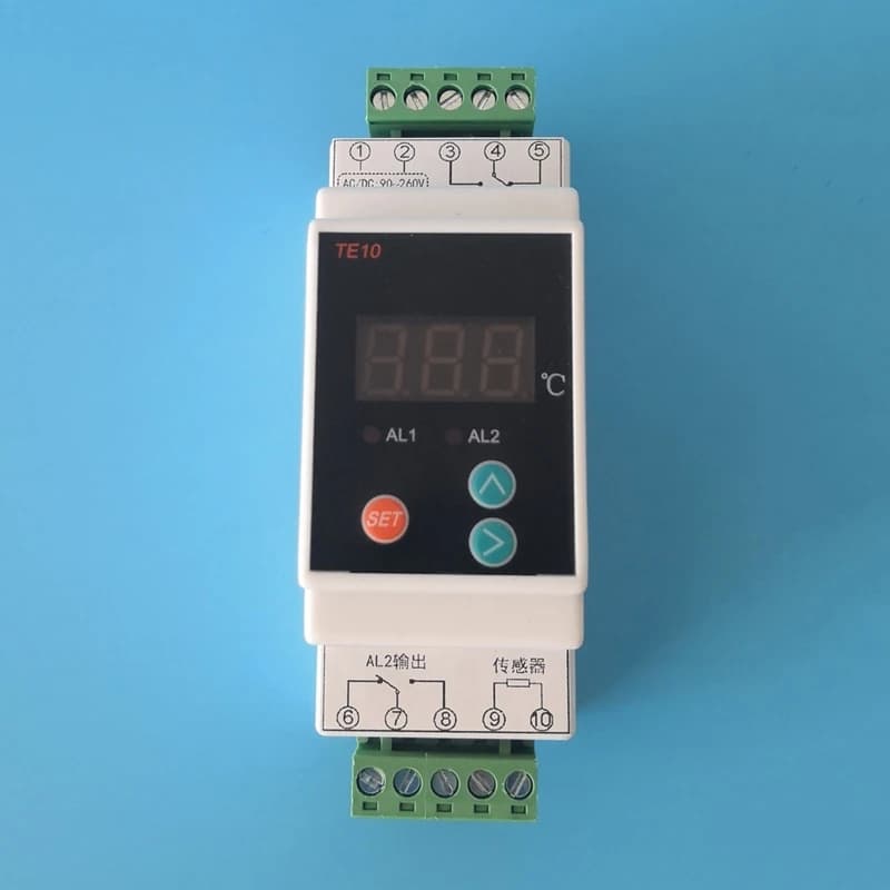 AC90~260V -40~110 ℃   Thermostat sur Rail Din avec capteur, sortie relais bidirectionnelle, contrôle