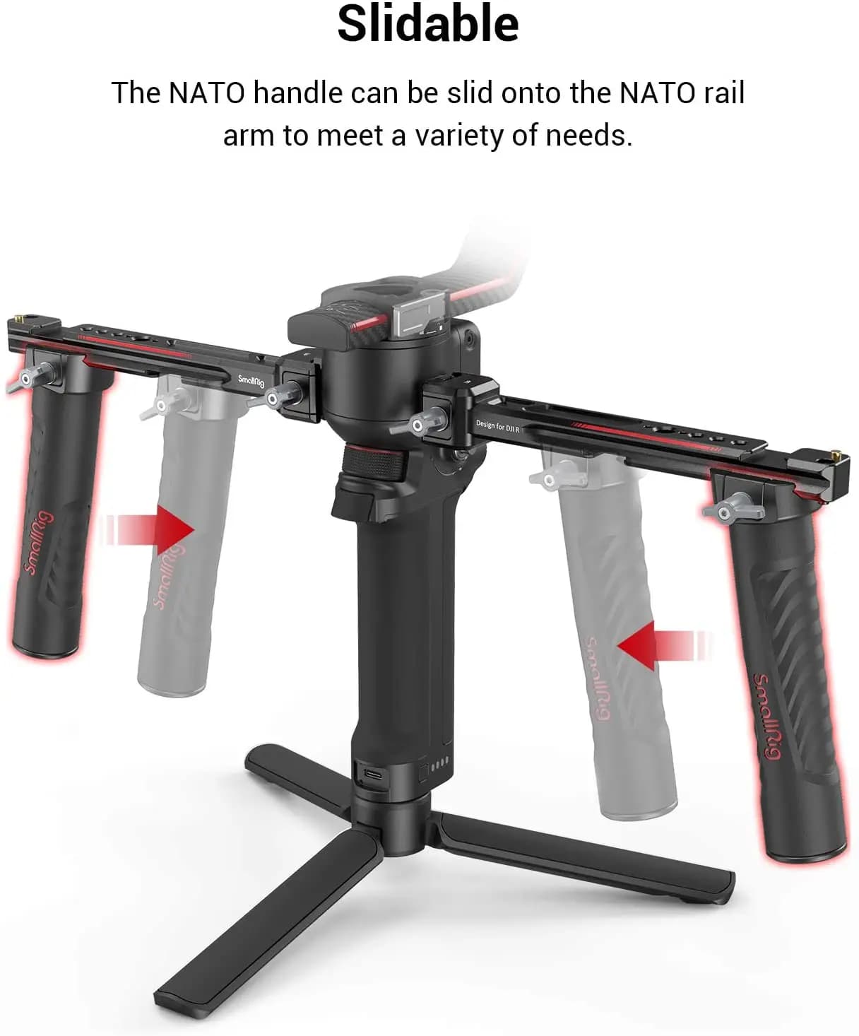 SMALLRIG – sangle de poignée réglable, double poignée pour DJI RS3/RS3 Pro/RS4 Pro, stabilisateur de