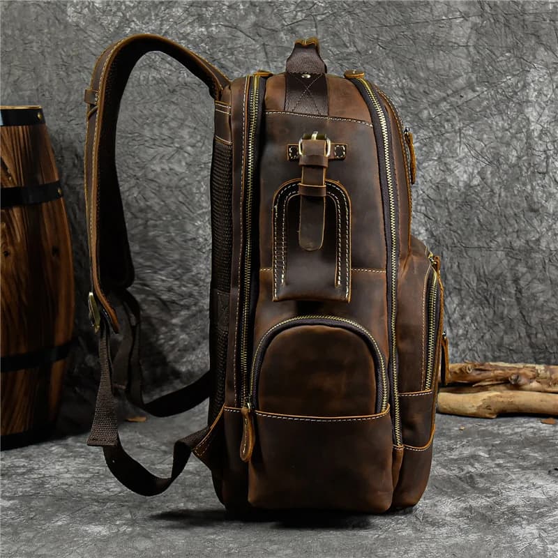 Newsbirds sac à dos en cuir pour hommes rétro luxe style de mode sac à dos sac de voyage sac à dos s