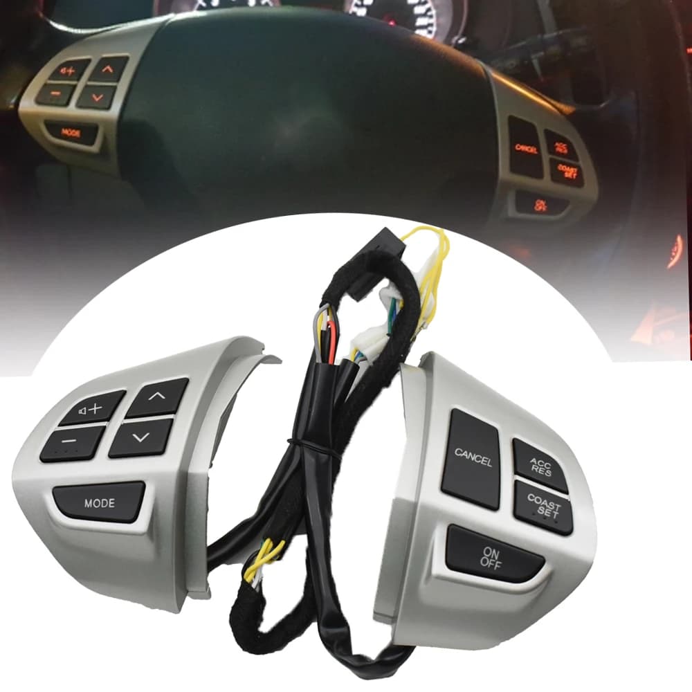 Bouton de régulateur de vitesse multifonction au volant (4 couleurs disponibles) pour MITSUBISHI LAN