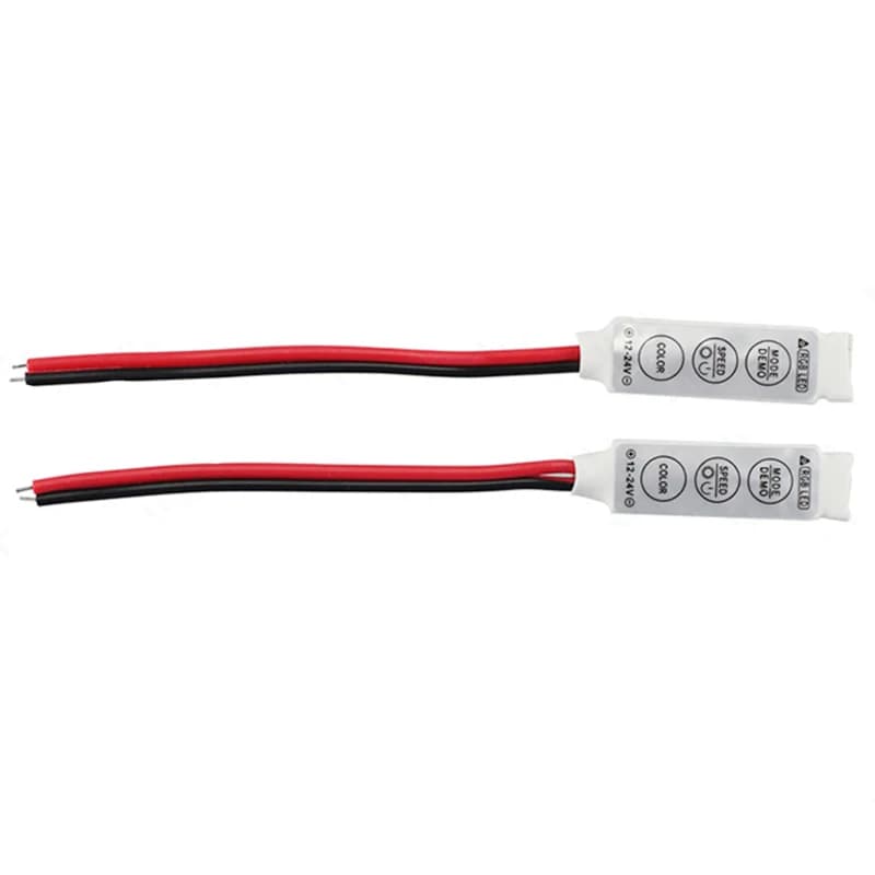 Mini contrôleur LED RGB à 3 touches, DC 5V-12V-24V, pilote de variateur couleur unique pour bande lu