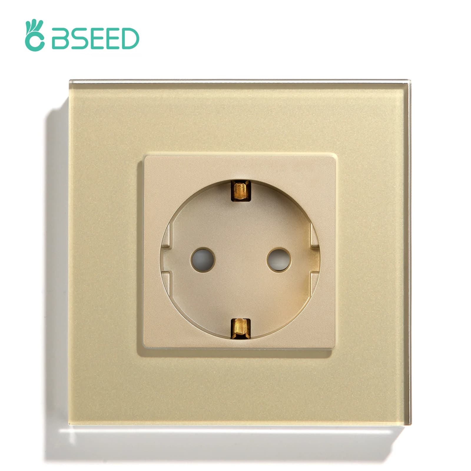 BSEED prise murale simple avec Ports USB type-c Double prise en verre prises électriques triples pri