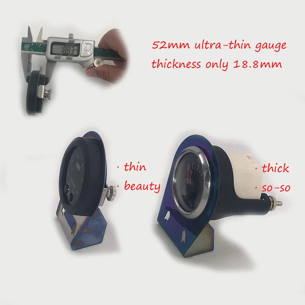 Compteur numérique de température des gaz d'échappement, 52mm/2 pouces, 0-1800F, avec capteur, jauge