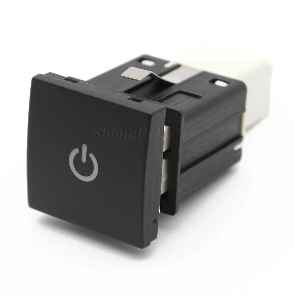 Voiture rouge LED DRL lumière mise hors tension interrupteur bouton poussoir miroir musique Radar in