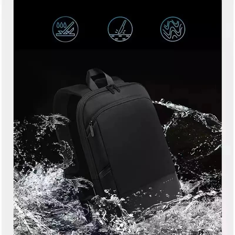 BANGE mince hommes d'affaires extensible étanche 15.6 "sac à dos pour ordinateur portable mode mâle 