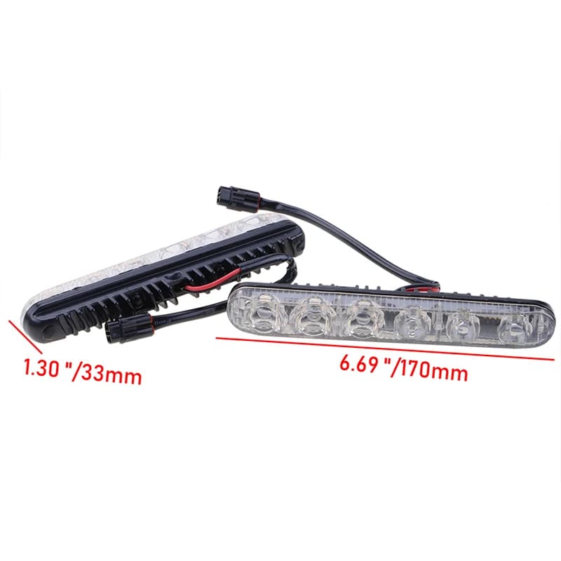 Haute qualité 2 pièces voiture DRL assemblage feux de jour antibrouillard 6LED blanc froid 12V 10000