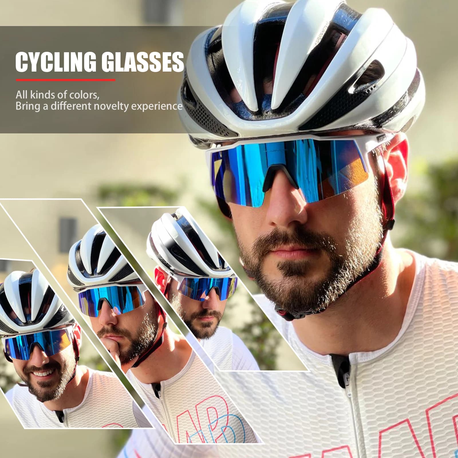 Kapvoe Lunettes de Soleil Polarisées pour Hommes et Femmes, Verres UV400 de Sport en Plein Air pour 