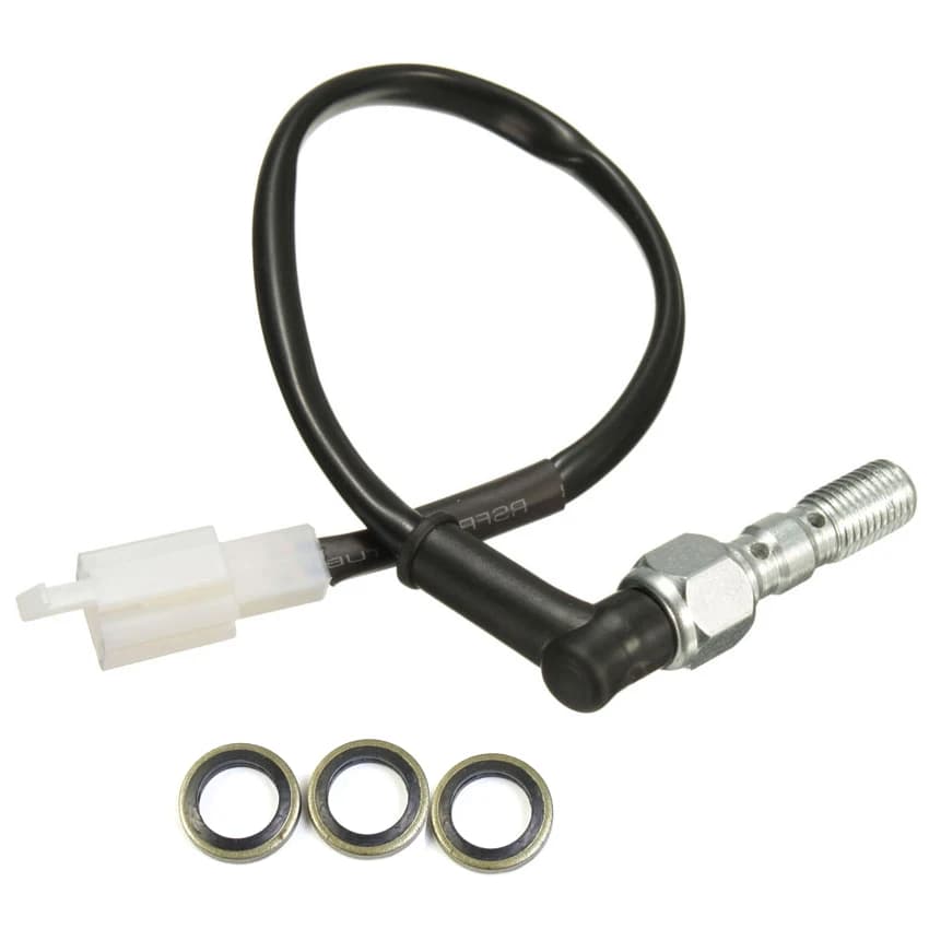 Interrupteur de lumière de pression de frein à Double boulon Banjo hydraulique pour moto M10 x 1.25m