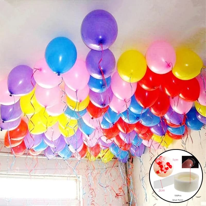 100/200/300 Points ballon fixation colle Dot Ballon mur plafond adhésif autocollants fête d'annivers
