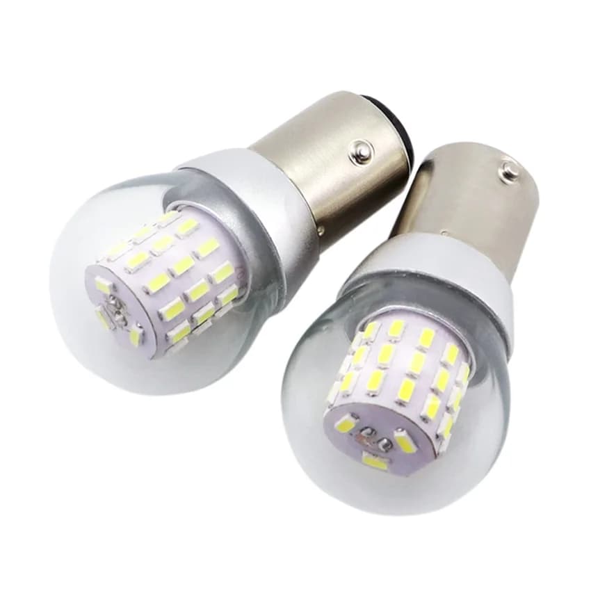 Ampoules LED S25 BA15S BA15D BAY15D 12-24V, lumière stroboscopique de Navigation P21W, Source de sta