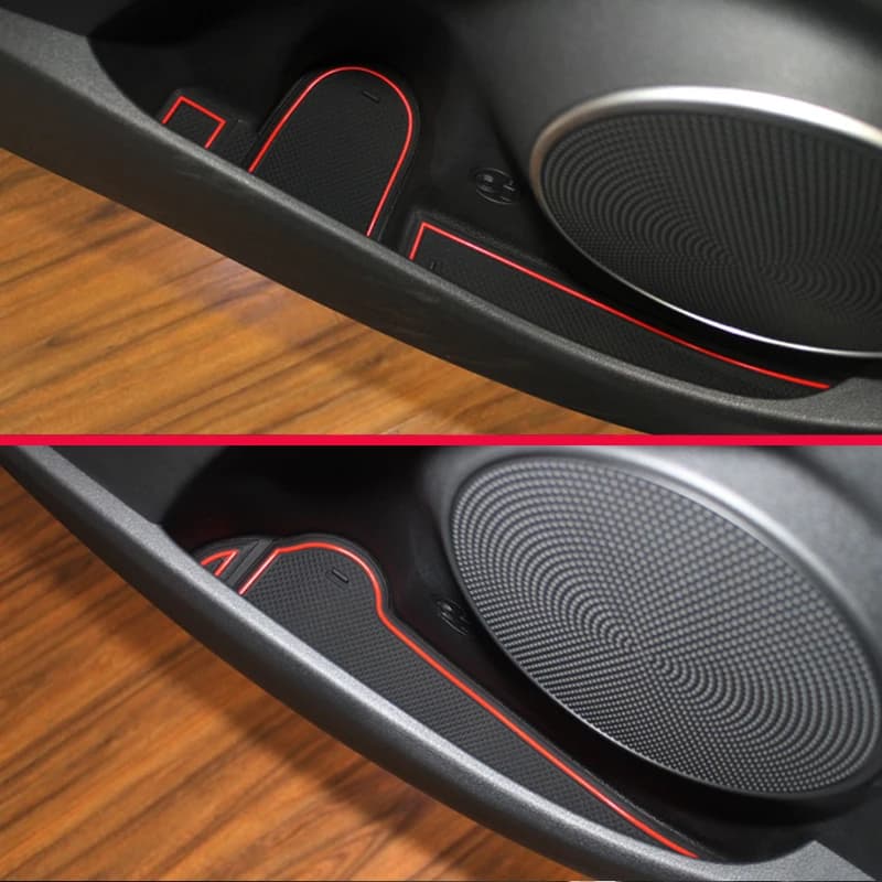Tapis antidérapant Smabee LHD pour fentes de porte et porte-gobelets de voiture électrique Hyundai K
