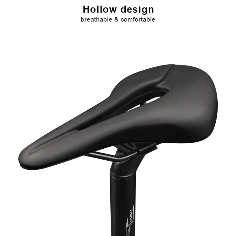 Selle de vélo en cuir PU, Design creux respirant, siège doux et confortable, vtt, vélo de route, cou