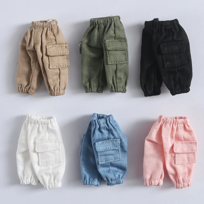Vêtements pour bébé OB11, accessoires de poupée BJD 1/12, salopette, pantalon, T-shirt à manches cou