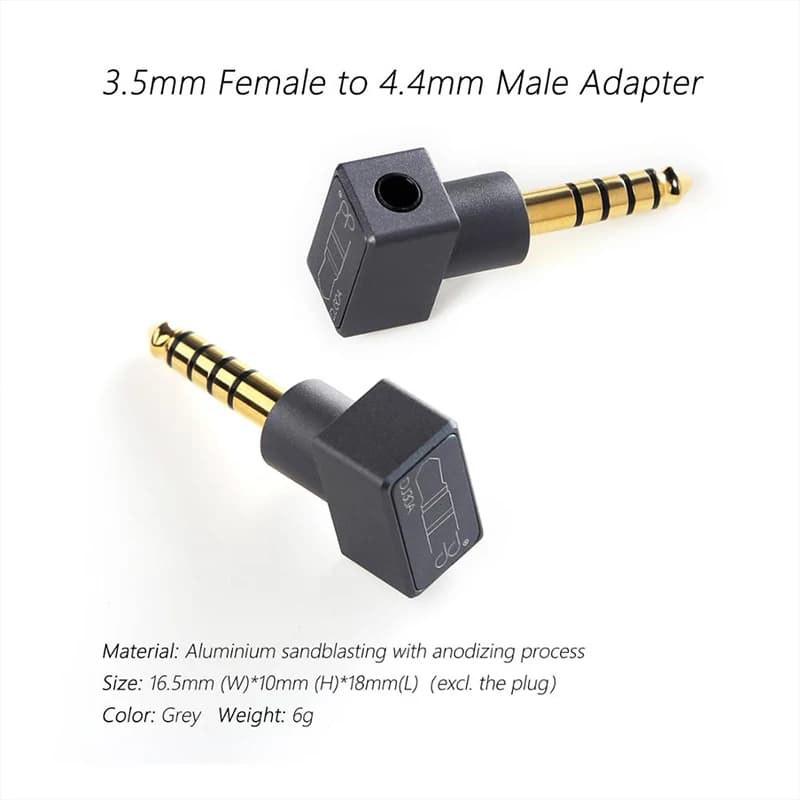 Adaptateur DD ddHiFi DJ30A 3,5 mm femelle vers 4,4 mm mâle s'applique au câble pour écouteurs 3,5 mm